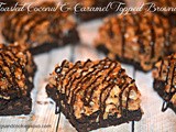 Toasted coconut & caramel topped brownies-just like your favorite girlscout cookie