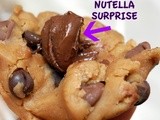 Triple chocolate chip, browned butter & sea salt cookies stuffed with nutella