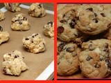 White chocolate dried cranberry cookies