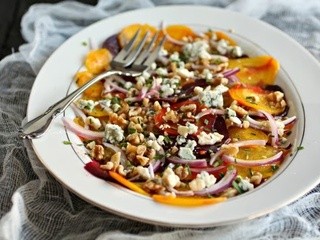 Beautiful Beet Salad with Walnuts & Gorgonzola