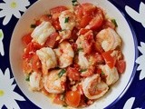 Garlic Buttered Prawns With Cherry Tomatoes (Master Chef)