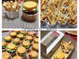 Burger Cupcakes & French Fries Cookies for Sita