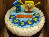 Red Velvet Cake with Spongebob for Arsene
