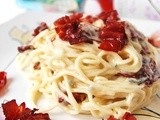 Ricetta Taglierini con bresaola croccante e gorgonzola al mascarpone