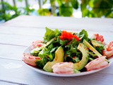 Avocado and Shrimp Salad with Miso Dressing