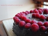 Dark Chocolate and Raspberries Cake
