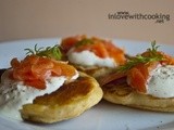 Smoked Salmon and Cream Pancakes