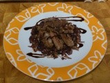 Veal Fillet over a bed of RadicchioTagliata di Vitello su un letto di Radicchio
