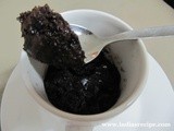 Microwave Eggless Chocolate Mug Cake using Nutella