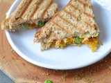 Grilled Carrot & Green Peas Sandwich - Simple Sandwich Recipes