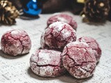 Vegan Beets Cookies / Red Velvet Crinkle Cookies Recipe