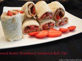 Almond Butter Strawberry Sandwich Roll Ups