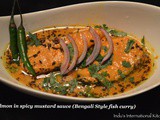 Salmon in spicy mustard sauce (Bengali Style Fish Curry)