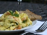 A Favorite Lunch, Scrambled Eggs with Smoked Salmon and Fresh Parsley