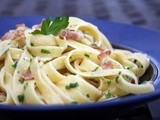 Bacon and Egg Pasta or Spaghetti Carbonara for my picky eater