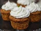 Carrot Cake Cupcakes with Mascarpone Lime Frosting