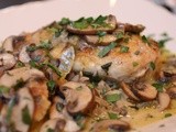 Chicken and Mushrooms in a White Wine Sauce - a Quick and Easy Mid Week Supper