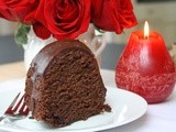 Chocolate Cake and Red Roses