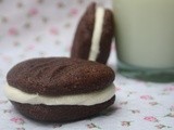 Chocolate Sandwich Cookies with Creamy Vanilla Frosting