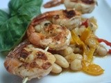 Grilled Spicy Shrimp with White Bean Ragu