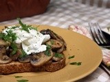 Mushrooms on Toast with a Poached Egg