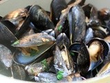 Mussels With The Most Wonderful Garlicky White Wine Broth