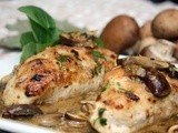 Pan Fried Chicken in a Mushroom Cream Sauce