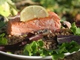 Pan Seared Salmon with Israeli Couscous Salad