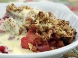 Rhubarb Crumble and Jamie Oliver's Vanilla Flecked Custard