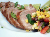 Spiced Grilled Pork Tenderloin with Corn and Blackbean Salsa