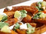 Yotam Ottolenghi's Butternut Squash with Spices, Lime and Yogurt Sauce