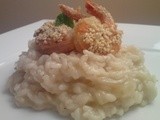 Fennel Risotto with Crispy Sesame Shrimp