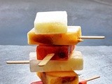Popsicle od jagoda, ananasa, breskve