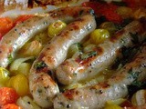 Oven Baked Sausages & Tomatoes