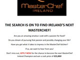 The applications to series 3 of MasterChef Ireland launched today