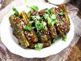 Bharwan Karela - Stuffed Bitter Gourd with Coconut and Coriander Masala