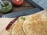 Matar aur Daal ke Parathe - Green Peas and Yellow lentils stuffed in Indian Flat Bread