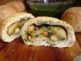 Stuffed Wholewheat Buns With Chickpeas and Spinach
