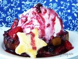 4th of July Dessert (Wild Berry Sundae with Toasted Pound Cake Stars)