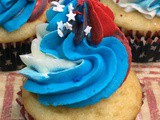 Red White and Blue Patriotic Cupcakes Recipe