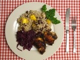 Allspice chicken and mango rice - suddenly, we're in the Caribbean