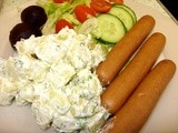 Bockwurst und Kartoffelsalat (or German Sausage with Potato Salad)