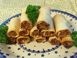 Cheese & mustard pork sausage filo rolls - perfect crunchy morsels