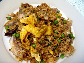 Indonesian fried rice with Mackerel
