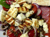 Lentil, cherry tomato & halloumi salad - can't be good for you, it's too nice