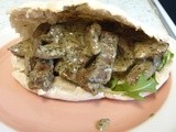 Minty mustard lamb's liver pitta bread - a spur of the minute lunch