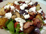 Mouthwatering salad : New potato, bacon & goat's cheese