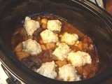 Slow cooker beef stew & dumplings with Tenderstem broccoli