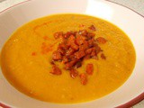 Sweet Potato & Chorizo soup - a smooth and exotic spoonful
