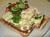 Turkey & Bacon Meatloaf - on Ciabatta with cheese